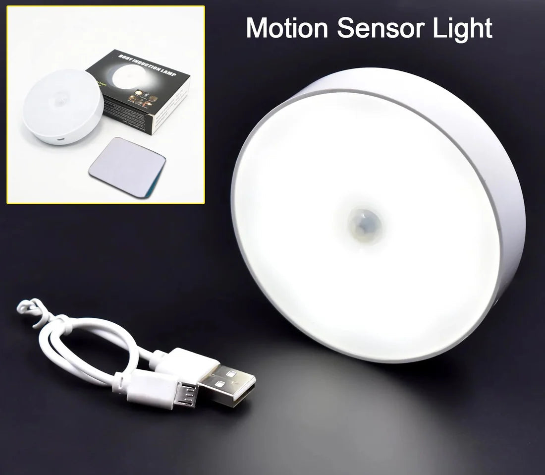 Round Shape LED Motion Sensor Induction Led Light (1 Pc)