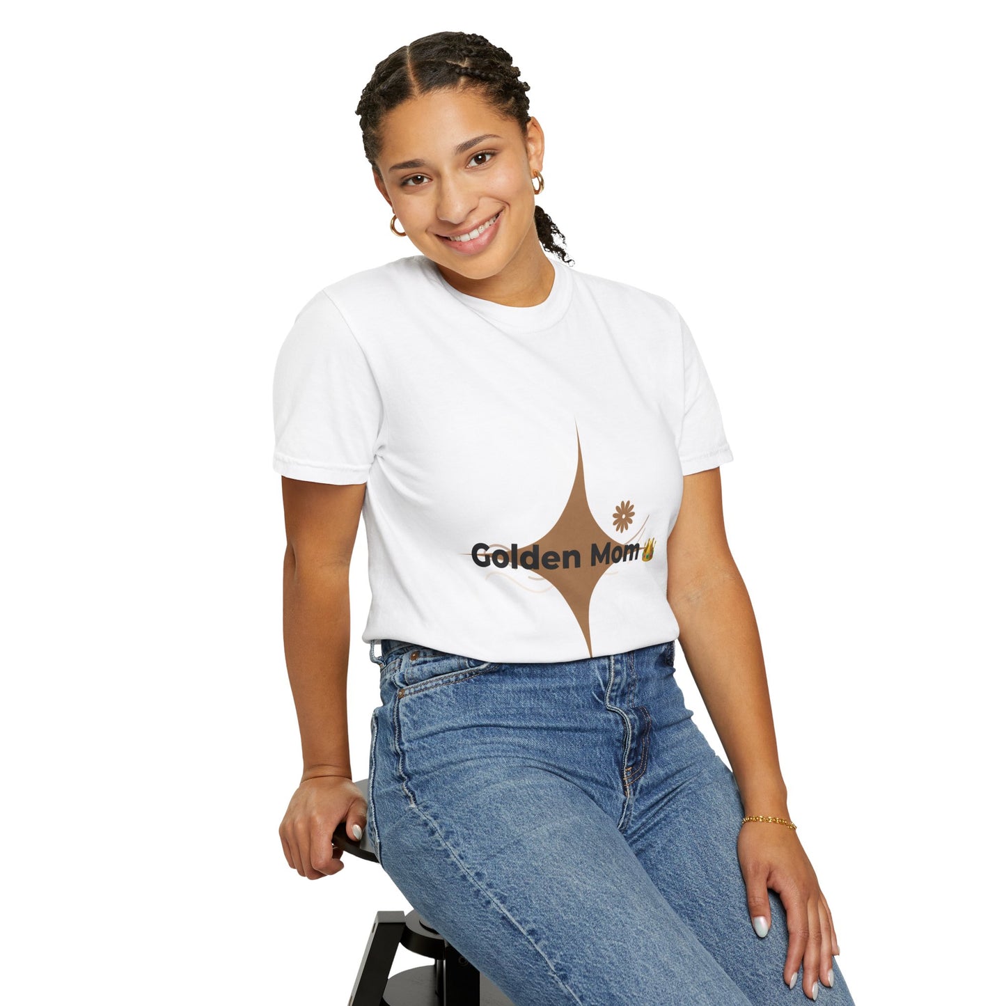 Golden Mom- Half sleeve Round neck T-shirt