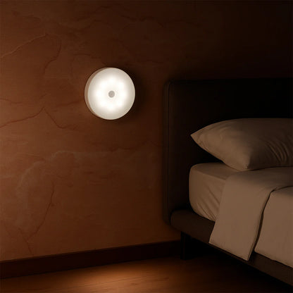 Round Shape  LED Motion Sensor Induction Led Light (1 Pc)